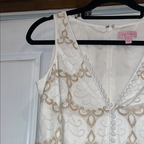 Lilly Pulitzer White Dress with Pink Tag - Picture 3 of 10